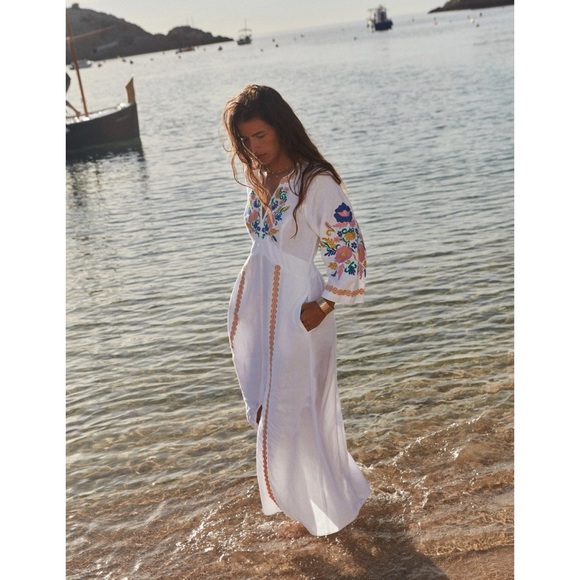 BODEN UNA EMBROIDERED LINEN MAXI DRESS ❤️NWT❤️IN STORES❤️ - Picture 5 of 5